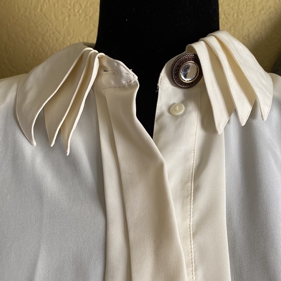 Como Vintage Button Down Blouse Shirt Top - Picture 4 of 7